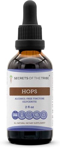 Secrets of the Tribe Hops Tincture Alcohol-Free Liquid Extract, Hops (Humulus Lupulus) Dried Flower (4 FL OZ) in Saudi Arabia
