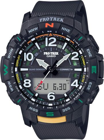 Casio Men's Pro Trek Bluetooth Connected Quartz Sport Watch with Resin Strap, Black, 22.2 (Model: PRT-B50-1CR) in Saudi Arabia