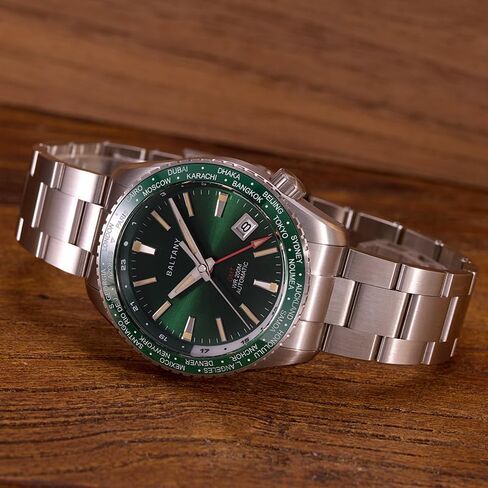 ساعة Baltany S6083 GMT للسيارات، ساعات رياضية بإطار دوار ووظيفة التاريخ in Saudi Arabia