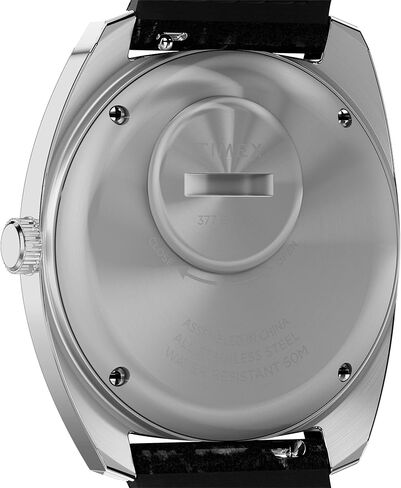 Timex Men's Q 1978 Day/Date 37mm Watch - Black Strap Green Dial Stainless Steel Case in Saudi Arabia