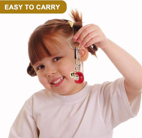 LOGOFUN Japanese Daruma Doll Keychain Lucky Charm Red with Bell Key Ring Pendant for Bag Purse Travel Present Decoration in Saudi Arabia