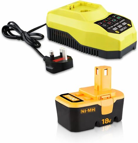 VANTTECH Replacement for Ryobi Battery P100 P101 ABP1801 ABP1803 BPP1820 130224028 130224007 18V 4.8Ah Ni-Mh Battery Compatible with Ryobi 18V Cordless Power Tools in Kuwait