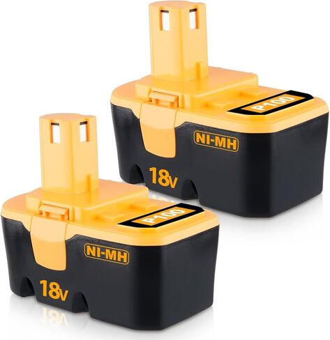 VANTTECH Replacement for Ryobi Battery P100 P101 ABP1801 ABP1803 BPP1820 130224028 130224007 18V 4.8Ah Ni-Mh Battery Compatible with Ryobi 18V Cordless Power Tools in Kuwait