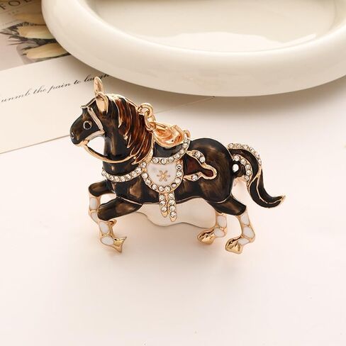 Luxury Rhinestone Animal Keychain Sparkling Multicolour Pendant Keychain for Car Bag Decorative Accessories Gift in Saudi Arabia
