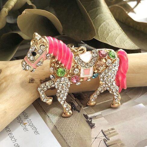 Luxury Rhinestone Animal Keychain Sparkling Multicolour Pendant Keychain for Car Bag Decorative Accessories Gift in Saudi Arabia