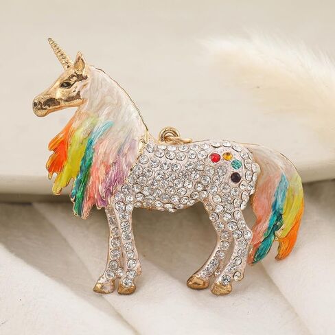 Luxury Rhinestone Animal Keychain Sparkling Multicolour Pendant Keychain for Car Bag Decorative Accessories Gift in Saudi Arabia