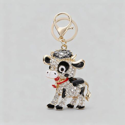 Luxury Rhinestone Animal Keychain Sparkling Multicolour Pendant Keychain for Car Bag Decorative Accessories Gift in Saudi Arabia