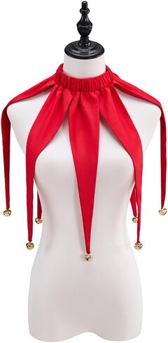 عيد الميلاد المهرج طوق العصور الوسطى عصر النهضة المهرج زي الرقبة الملحقات مع أجراس للنساء الرجال in Kuwait