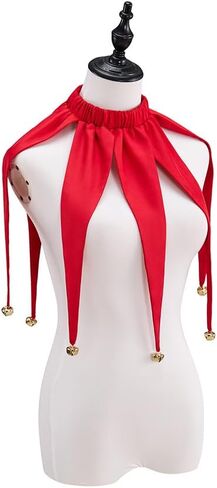 عيد الميلاد المهرج طوق العصور الوسطى عصر النهضة المهرج زي الرقبة الملحقات مع أجراس للنساء الرجال in Kuwait