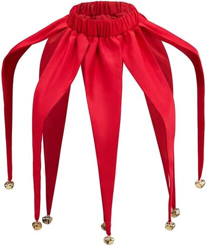 عيد الميلاد المهرج طوق العصور الوسطى عصر النهضة المهرج زي الرقبة الملحقات مع أجراس للنساء الرجال in Kuwait