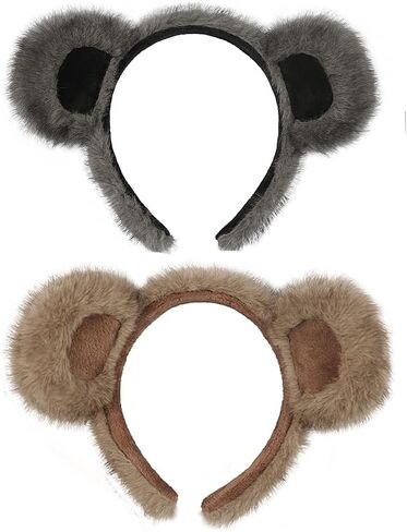 RONGXG Plush Animal Ear Headband Tail Set Cute Ears Hairband Tail Costume for Halloween Cosplay Fancy Dress Accessory in Saudi Arabia