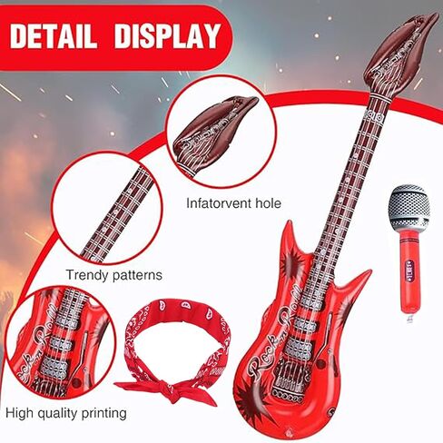 8 Pcs Rock Costume Accessories Set, Rock and Roll Accessories, Women Mens 80 S Outfit for Party in Saudi Arabia