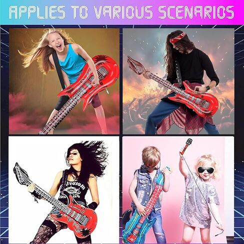8 Pcs Rock Costume Accessories Set, Rock and Roll Accessories, Women Mens 80 S Outfit for Party in Saudi Arabia
