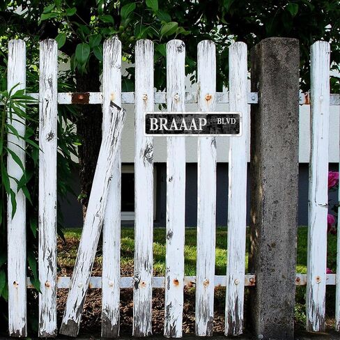 Braaap Blvd Sign Street Motocross Motorcycle Racing Racer Rider Trials Off Road Dirt Bike إندورو رالي ميكانيكي رجل كهف المرآب القصدير لوحة الحائط الفن ملصق 16 × 4 بوصة أسود عتيق in Kuwait