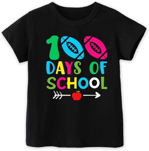 PikaBubbies 100 Days of School Shirt Kids – Boys Girls Toddler Happy 100th Day of School T-Shirt, Kindergarten 100 Day,3T-7T in Saudi Arabia