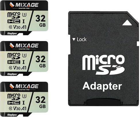 MIXAGE 256GB MicroSDXC Card UHS-I U3/V30/A1/C10-175MB/s Read 110MB/s Write, 4K UHD Video Recording - 3D NAND Flash SD Memory Card for Smartphones, Gaming Consoles, Dash/Security & Sports Cameras in Kuwait