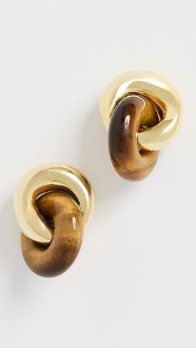 SHASHI Women's Supernova Studs, Gold/Tortoise, One Size in Saudi Arabia