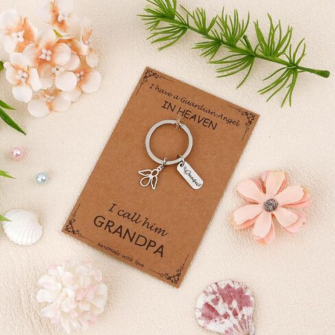 Memorial Gifts for Loss of Grandpa Sympathy Gifts for Loss of Loved One Guardian Angel Keychain Accessories Keychains Bereavement Gift Idea Remembrance Grief Key Chain for Best Friend Women Men in Saudi Arabia