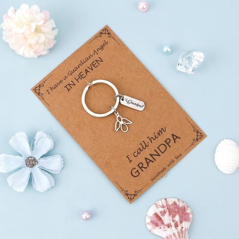 Memorial Gifts for Loss of Grandpa Sympathy Gifts for Loss of Loved One Guardian Angel Keychain Accessories Keychains Bereavement Gift Idea Remembrance Grief Key Chain for Best Friend Women Men in Saudi Arabia