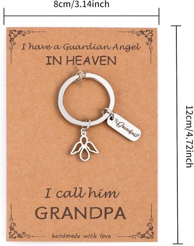 Memorial Gifts for Loss of Grandpa Sympathy Gifts for Loss of Loved One Guardian Angel Keychain Accessories Keychains Bereavement Gift Idea Remembrance Grief Key Chain for Best Friend Women Men in Saudi Arabia