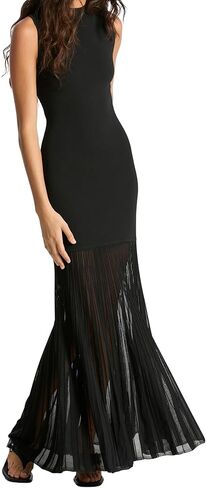 Michael Kors Womens Mock Neck Sheer Maxi Dress in Saudi Arabia