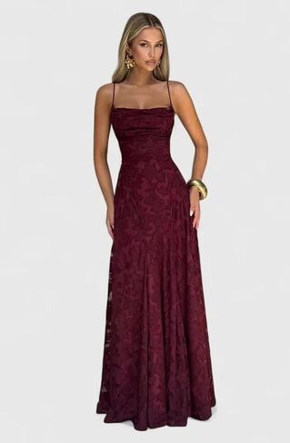 RUISIXANNI Spaghetti Strap Lace Floral Bridesmaid Dress Cowl Neck A Line Elegant Formal Evening Gown 2025 in Saudi Arabia