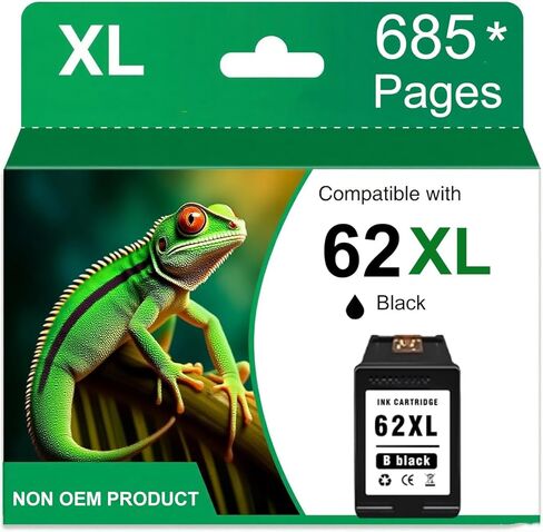 Printer Ink 62 62XL Replacement for HP Ink 62 HP62 for HP 62 XL 62XL Ink Cartridges Black and Color Combo Pack with HP Envy 5540 5640 5660 7644 OfficeJet 5740 5741 8040 OfficeJet 200 250 in Saudi Arabia