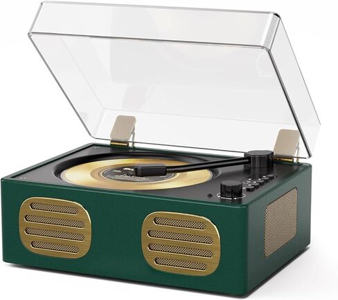 CD Player with Built-in Speaker Portable CD Player with Bluetooth Output/Input USB Playback Headphone Jack with Remote Control, LED Screen Rechargeable Small CD Player Green in Kuwait