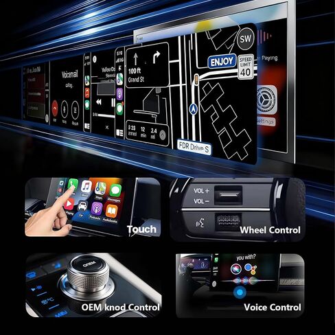 المحول اللاسلكي تحويل سلكية إلى اللاسلكي ل carplay ＆ أندرويد صغير الحجم ، والتوصيل والتشغيل ، واتصال سريع ومستقر in Kuwait