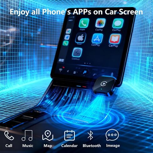 المحول اللاسلكي تحويل سلكية إلى اللاسلكي ل carplay ＆ أندرويد صغير الحجم ، والتوصيل والتشغيل ، واتصال سريع ومستقر in Kuwait