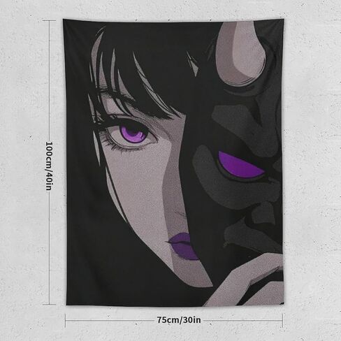 JYOUQOC Female Samurai Anime Girl Tapestry Large Wall Art Backdrop Flag Wall Hanging Decor for Living Room Bedroom Dorm Office 30"×40" in Saudi Arabia