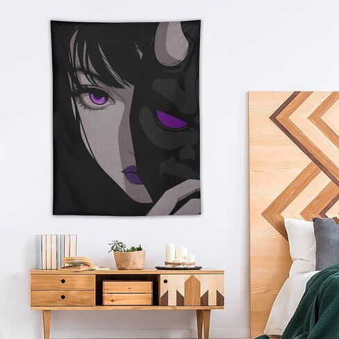 JYOUQOC Female Samurai Anime Girl Tapestry Large Wall Art Backdrop Flag Wall Hanging Decor for Living Room Bedroom Dorm Office 30"×40" in Saudi Arabia
