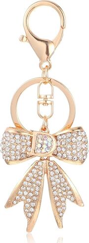 Prasacco Gold Bow Keychain Rhinestone Bag Charms for Handbags Shiny Purse Charms Cute Keychain for Girls Women Aesthetic Keychain for Car Key Purse Bags Handbags Backpacks in Saudi Arabia