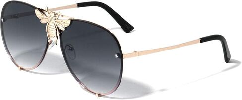 Dweebzilla 3D Killer Bee Luxury Hip Hop Aviator النظارات الشمسية العدسات العائمة in Kuwait