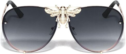 Dweebzilla 3D Killer Bee Luxury Hip Hop Aviator النظارات الشمسية العدسات العائمة in Kuwait