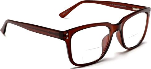SAMBA SHADES قارئات مربعة كبيرة الحجم ثنائية البؤرة من SAMBA SHADES نظارات قراءة مكبرة بعدسات شفافة in Kuwait