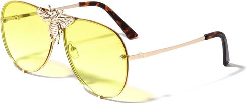 Dweebzilla 3D Killer Bee Luxury Hip Hop Aviator النظارات الشمسية العدسات العائمة in Kuwait