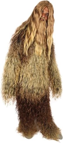 BC GOODS BY Adult Unisex Large Mythical Creature Wig with Mustache and Beard | Bigfoot Complete Costume Bundle in Saudi Arabia