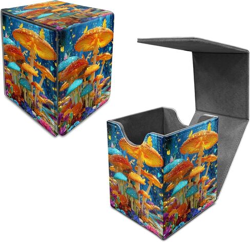 صندوق سطح السفينة الغابات ، حالة قائد MTG لبطاقات التداول ، أكثر من 100 أكمام مع صندوق تخزين مغناطيسي من الجلد لـ PU لـ TCG CCG Magic in Kuwait