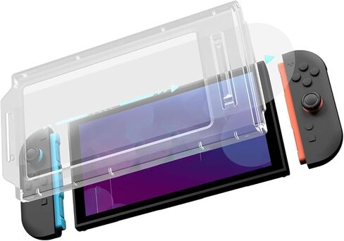 GeekShare Switch 2 Screen Protector, Dust-Free Alignment Frame, 9H Glass Tempered Film-Anti-Fingerprint, Bubble-Free, HD Clear, Anti-Scratch & Anti-Glare, Precise Cutouts, Auto-Installation, 2 pack in Saudi Arabia