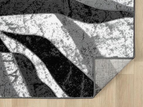 Modern Abstract Area Rug Hand Carved Contemporary Geometric Vibrant Colorful Carpet for Living Room Bedroom Design PR1002 (Beige, 8' x 10') in Saudi Arabia