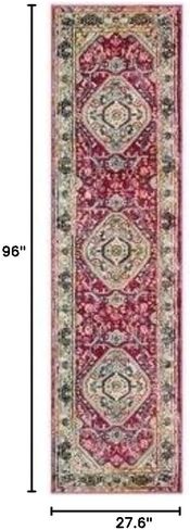 SAFAVIEH Savannah Collection 2'3" x 8' Violet / Violet SVH684N Boho Chic Runner Rug in Saudi Arabia