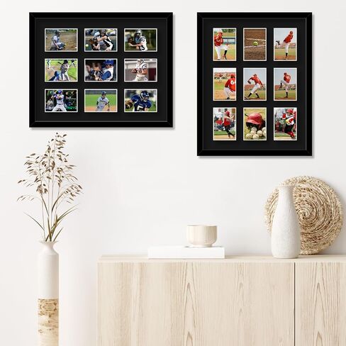 HEYTUYA Trading Card Display Frame For 9 Standard Cards, 2 Packs Trading Card Frame For Wall, Card Collector For Sports Baseball Basketball Football Trading Standard Cards, Black in Saudi Arabia