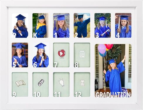 GMFrames School Days Photo Frames Prek-12x16 for Pre-School & Kindergarten to 12th Grade White in Saudi Arabia