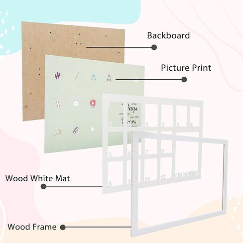 GMFrames School Days Photo Frames Prek-12x16 for Pre-School & Kindergarten to 12th Grade White in Saudi Arabia