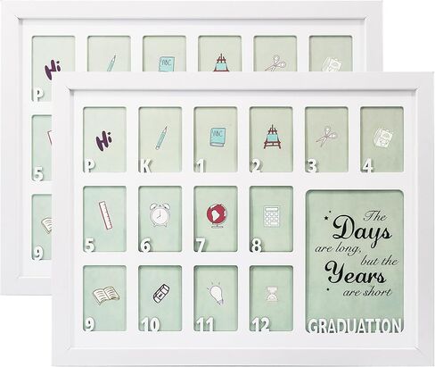 GMFrames School Days Photo Frames Prek-12x16 for Pre-School & Kindergarten to 12th Grade White in Saudi Arabia