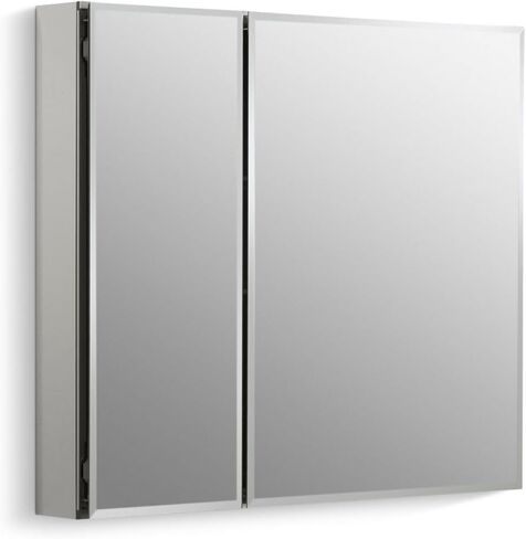 Kohler CB-CLR1620FS Frameless Bathroom Mirror Medicine Cabinet, Single Door, Rectangular Beveled Edge Frame, Bathroom Cabinet Mirror, Adjustable Shelves, 16 in. W x 20 in. H in Saudi Arabia