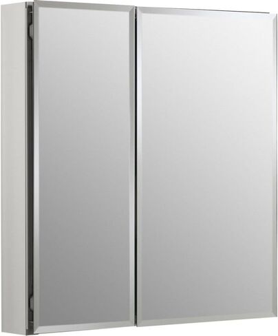 Kohler CB-CLR1620FS Frameless Bathroom Mirror Medicine Cabinet, Single Door, Rectangular Beveled Edge Frame, Bathroom Cabinet Mirror, Adjustable Shelves, 16 in. W x 20 in. H in Saudi Arabia