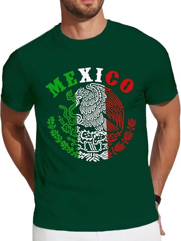 قمصان Wlen Mexico للرجال قميص العلم المكسيكي المكسيك الوطني النسر تي شيرت in Kuwait
