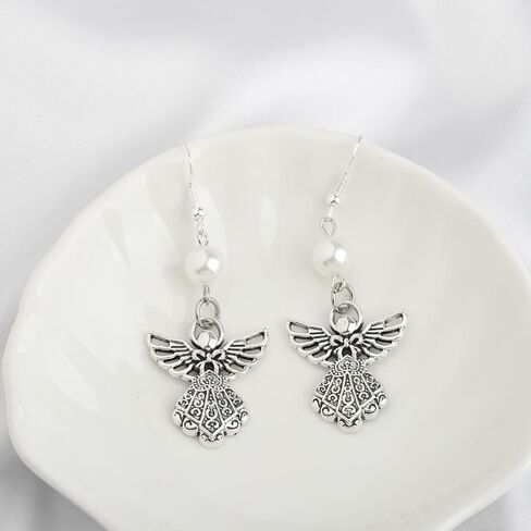 أقراط FUSTMW Angel - هدايا مجوهرات Guardian Angel Charm in Saudi Arabia